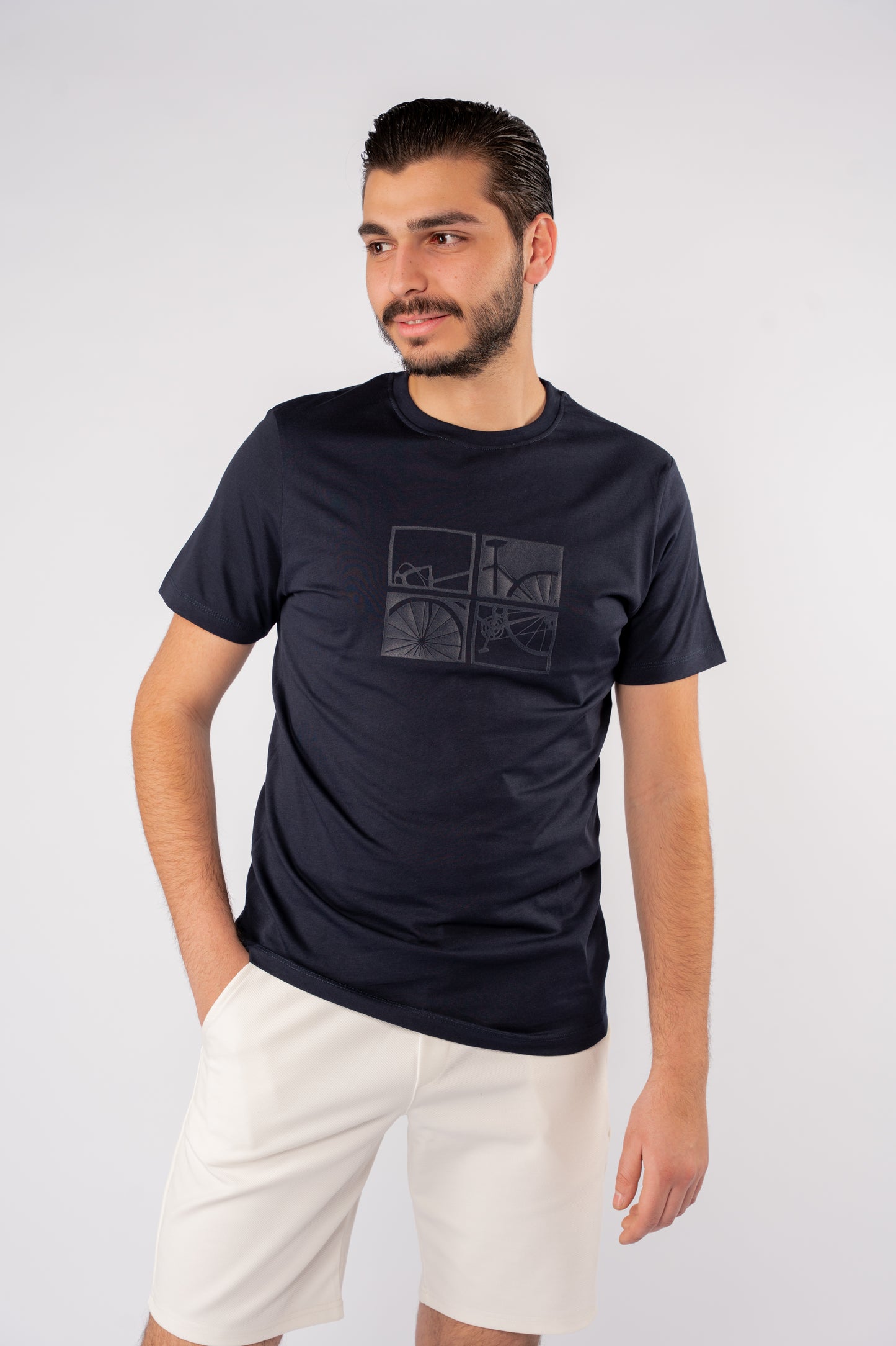 NAVY BICYCLE TSHIRT