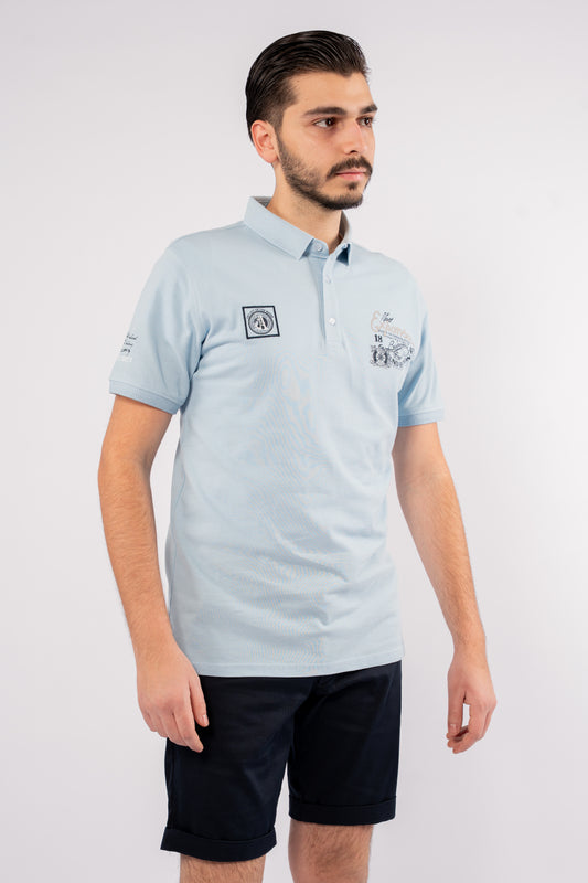 BLUE RETRO POLO