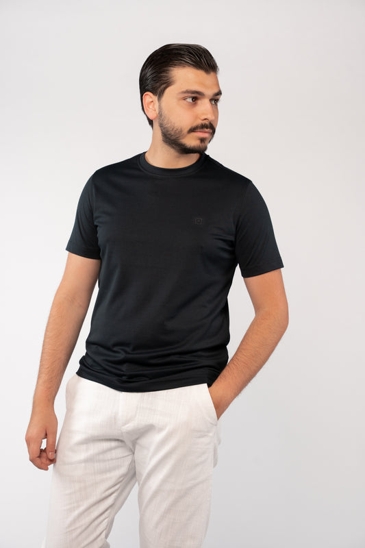 NAVY MERCERIZED TSHIRT