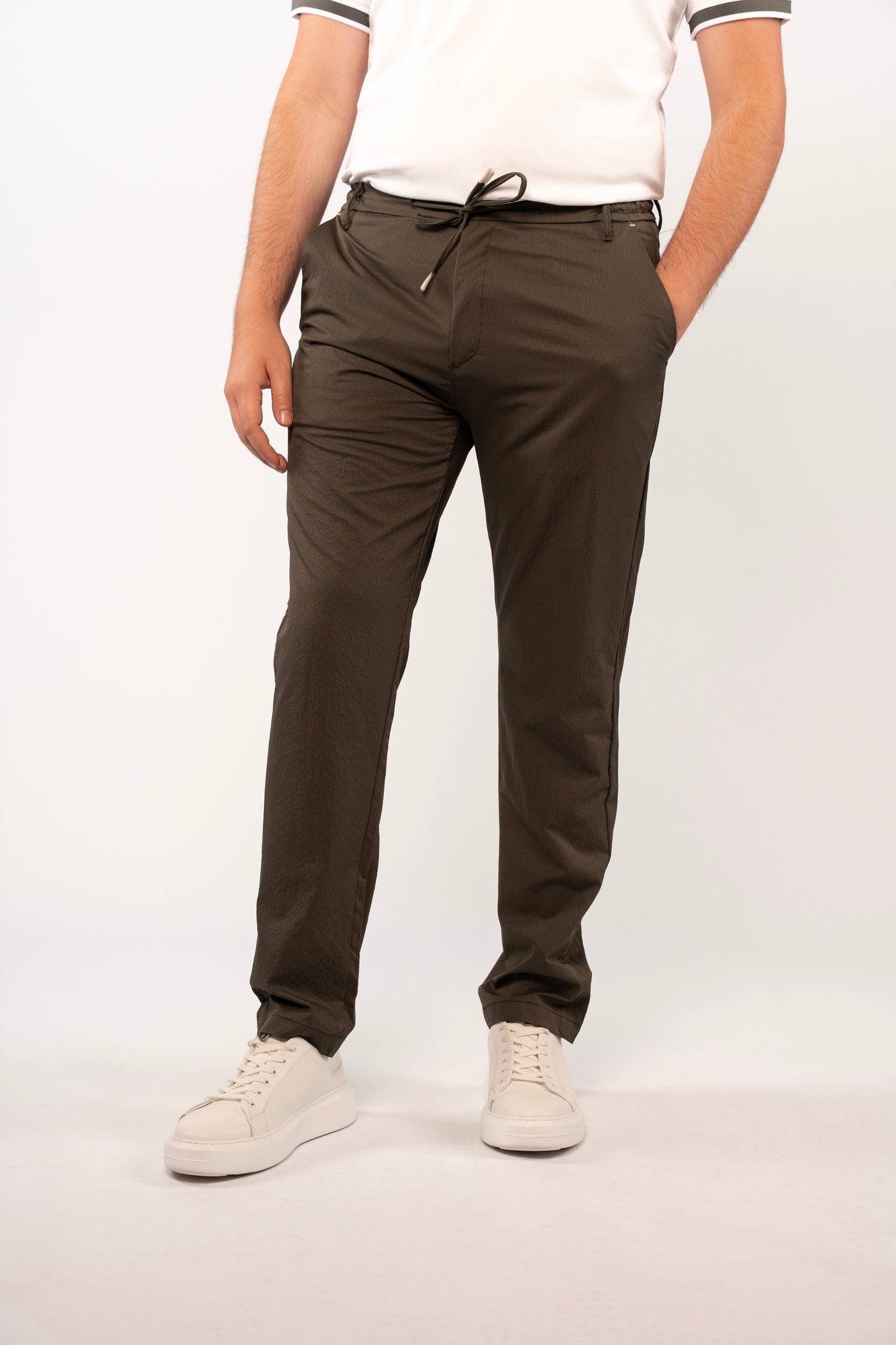 OLIVE CASUAL TROUSERS