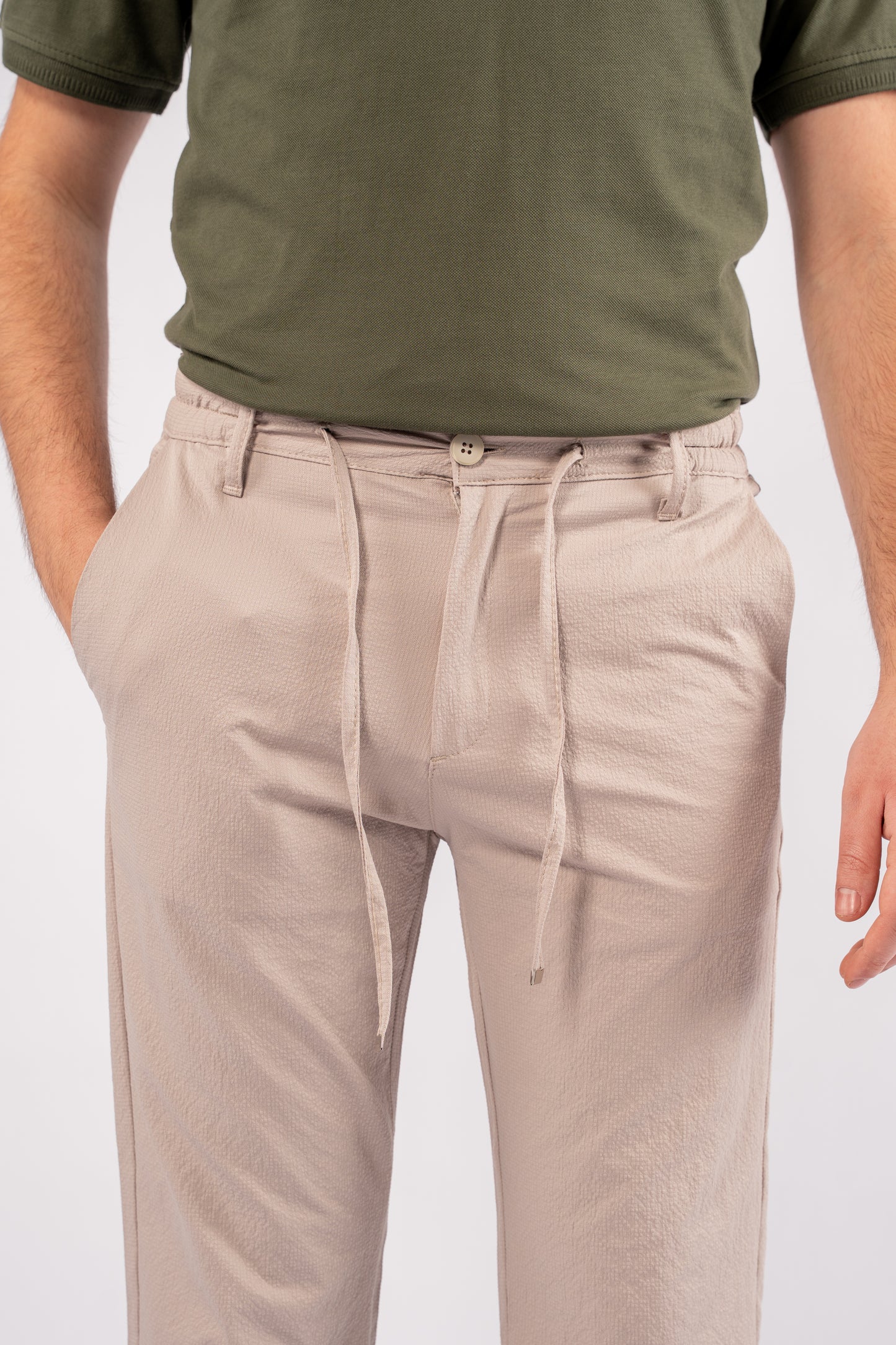 BEIGE CASUAL TROUSERS