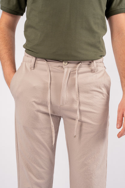 BEIGE CASUAL TROUSERS