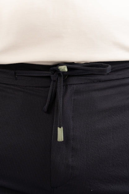 NAVY CASUAL TROUSERS