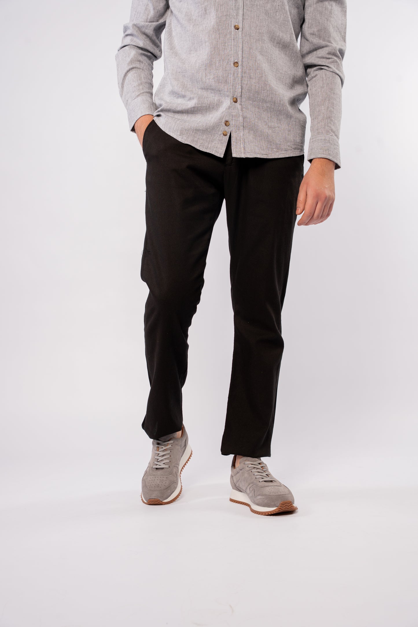 GREY LINEN SHIRT