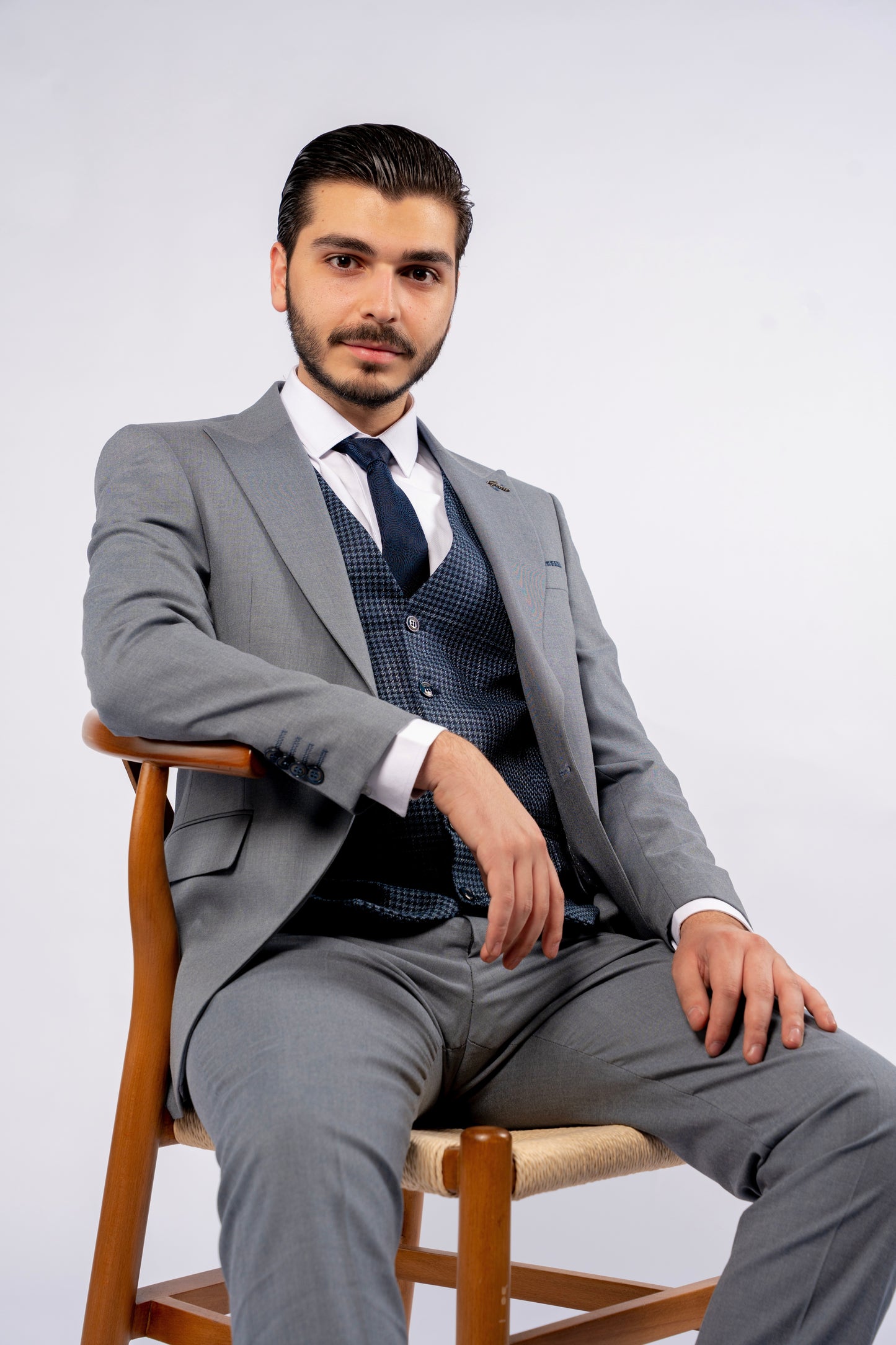 BLUE DENIM SINGLE BREASTED SUIT