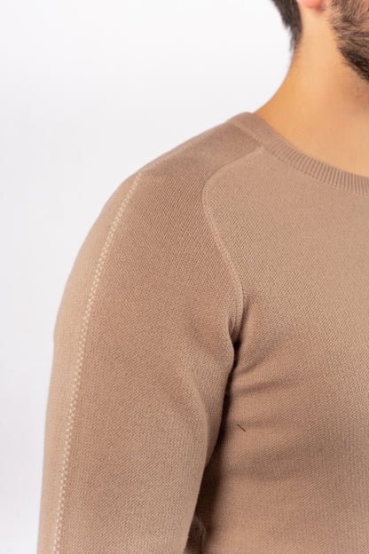 DARK BEIGE CASUAL SWEATER
