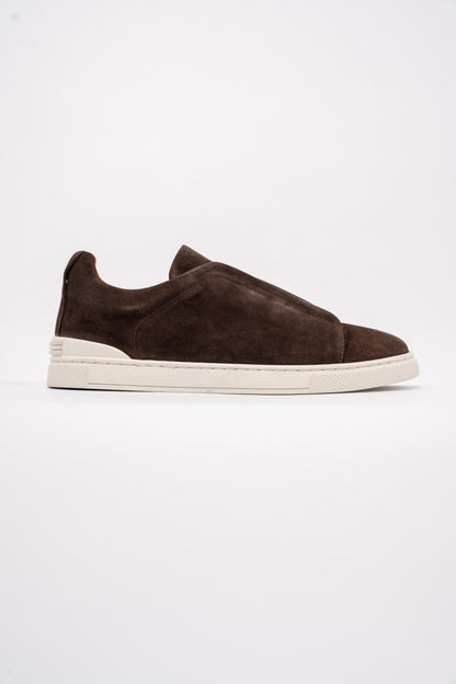 BROWN TRIPLE X ELASTIC SNEAKER