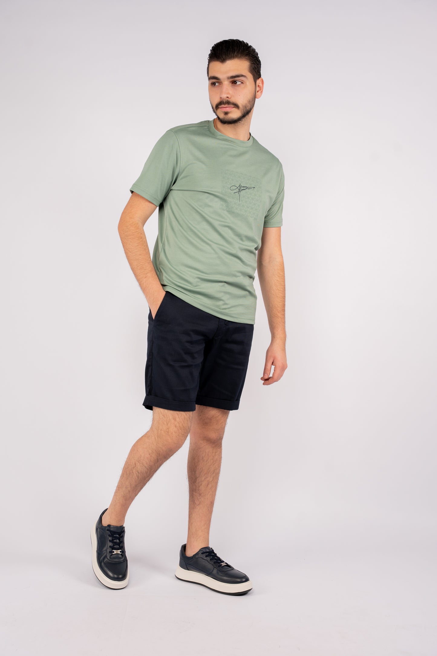 MINT PATTERNED MERCERIZED TSHIRT