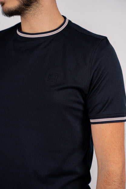 NAVY CASUAL MERCERIZED TSHIRT