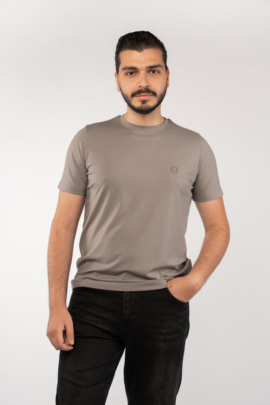 GREY CASUAL RAYON TSHIRT