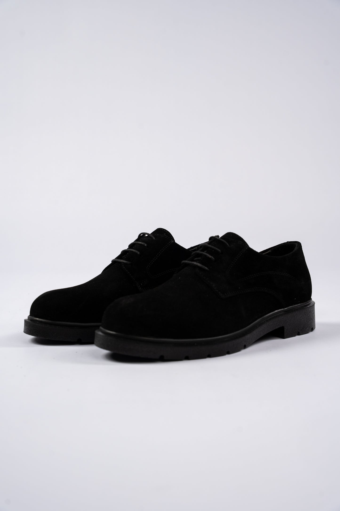BLACK DERBY SUEDE SHOE