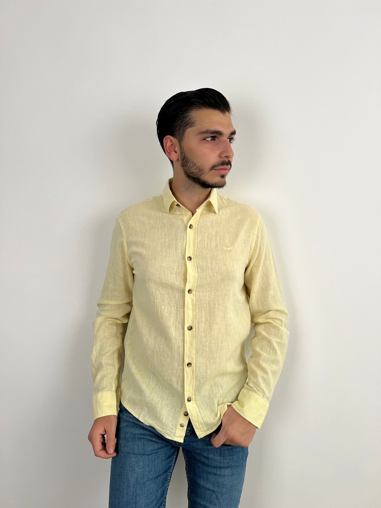 YELLOW LINEN SHIRT