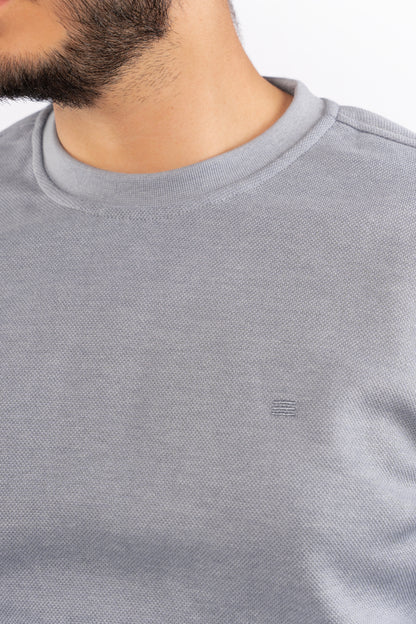 BLUE ELEGANCE PIQUET SWEATER