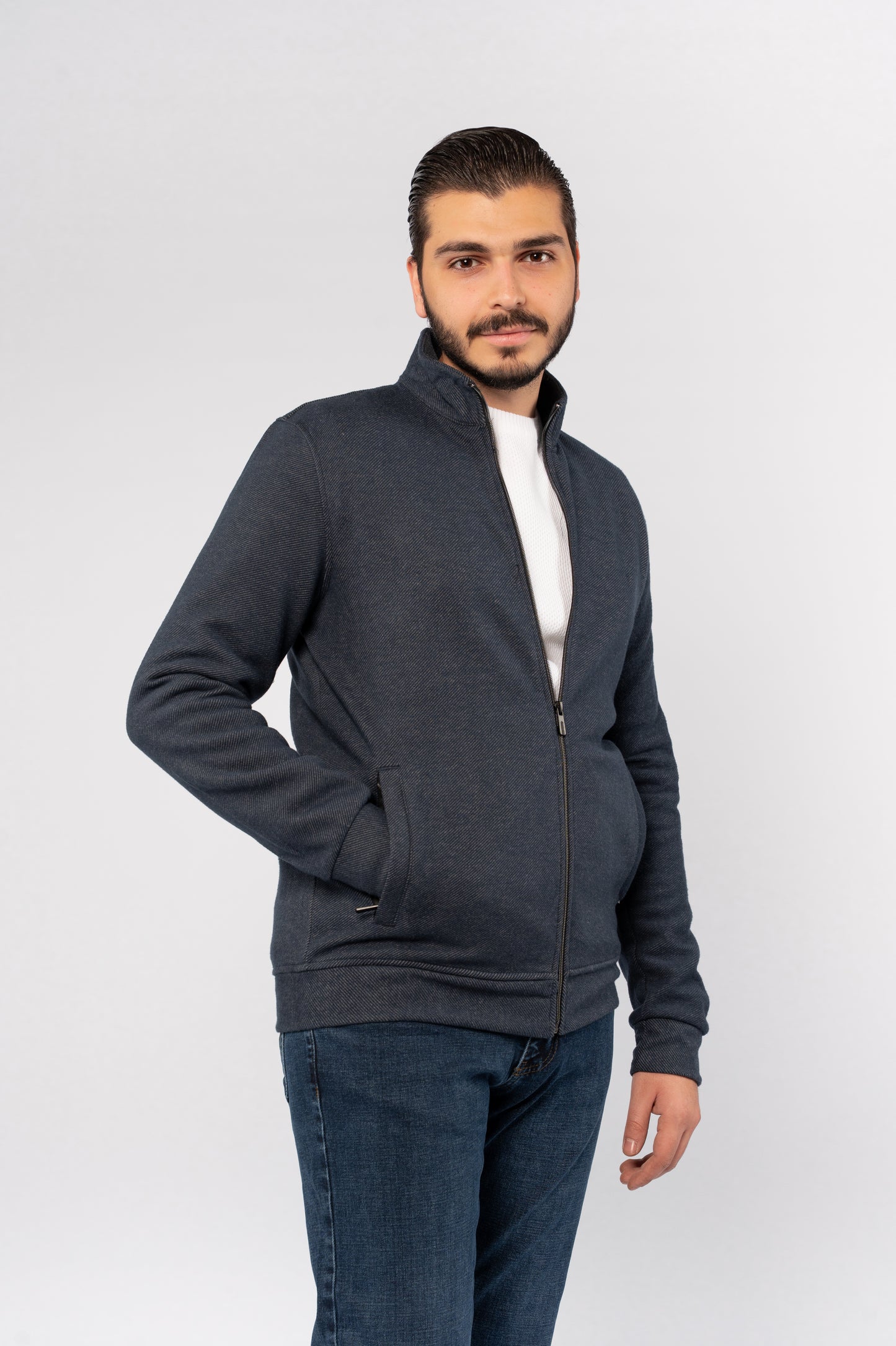 NAVY SELANIK ZIPPER JACKET