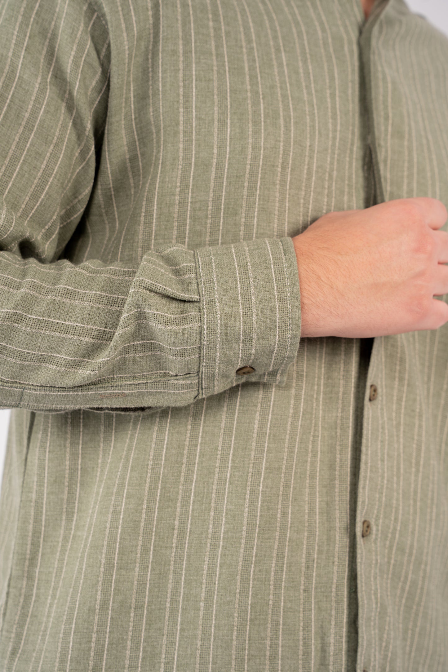 OLIVE LINED SHIRT