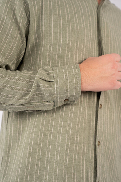 OLIVE LINED SHIRT