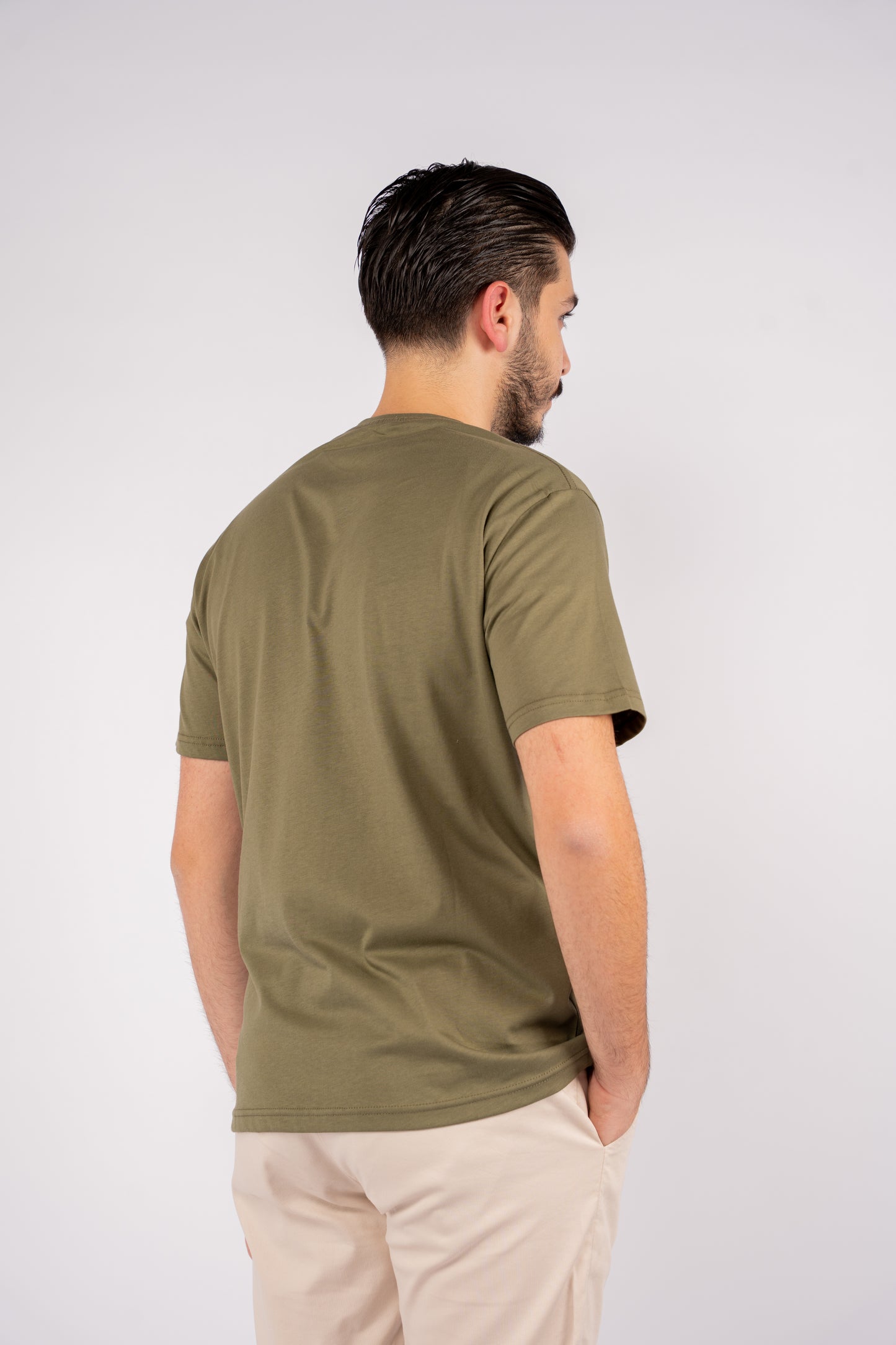 OLIVE ABSTRACT TSHIRT