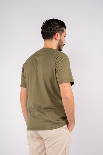 OLIVE ABSTRACT TSHIRT