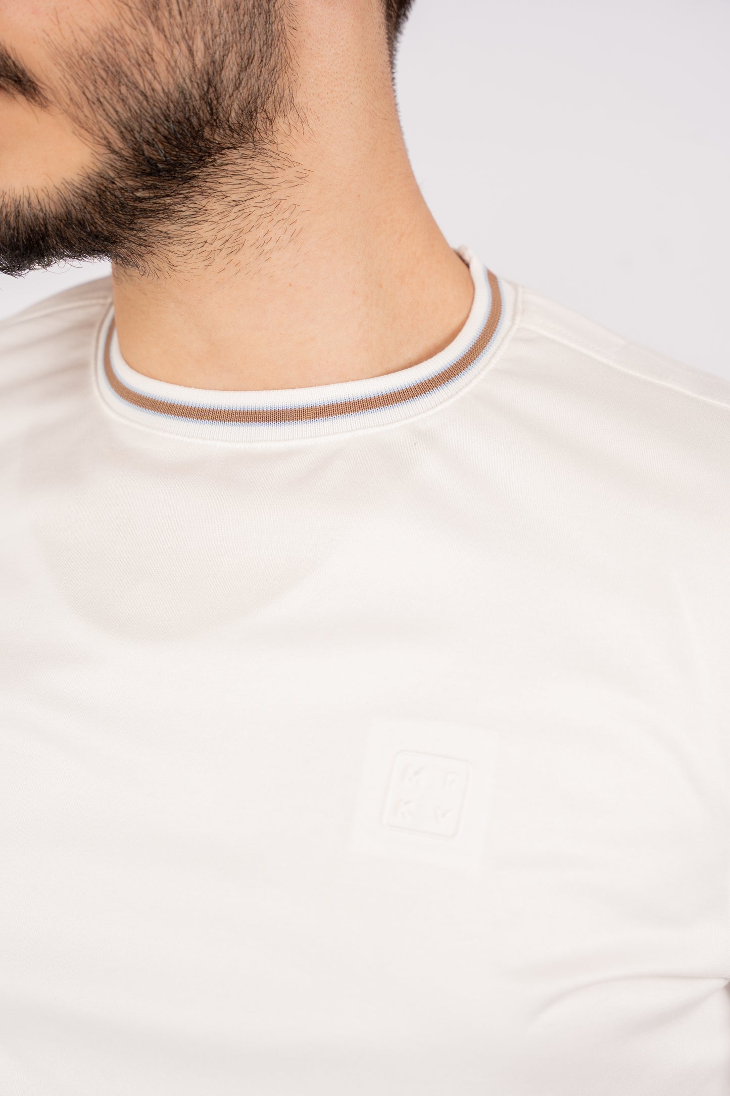 WHITE CASUAL MERCERIZED TSHIRT