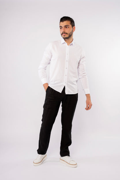 WHITE LINEN SHIRT