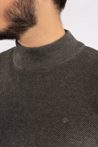 GREY HIGHNECK SWEATER