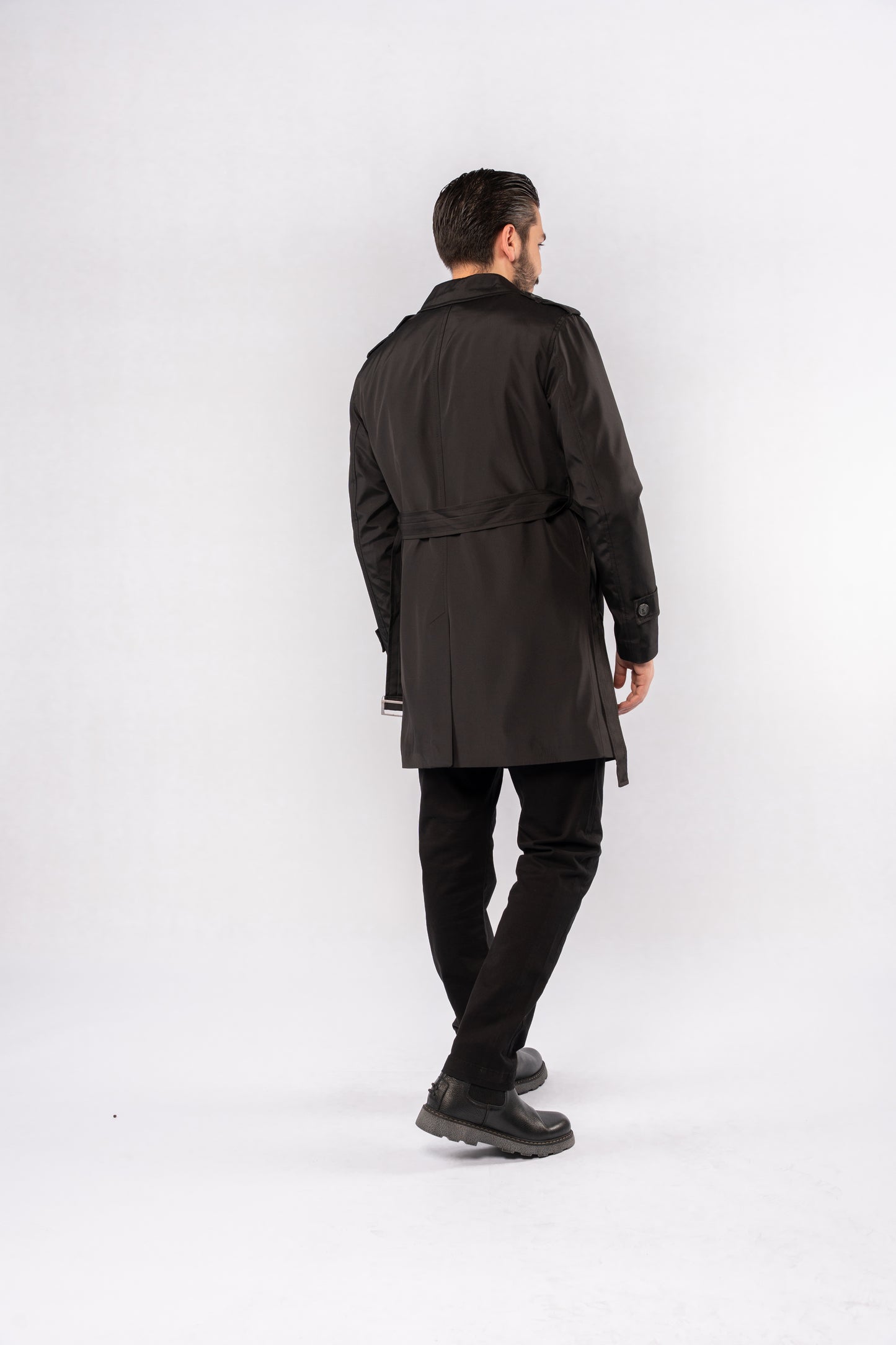 BLACK ELEGANCE TRENCH COAT