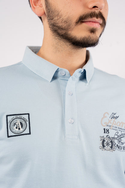 BLUE RETRO POLO