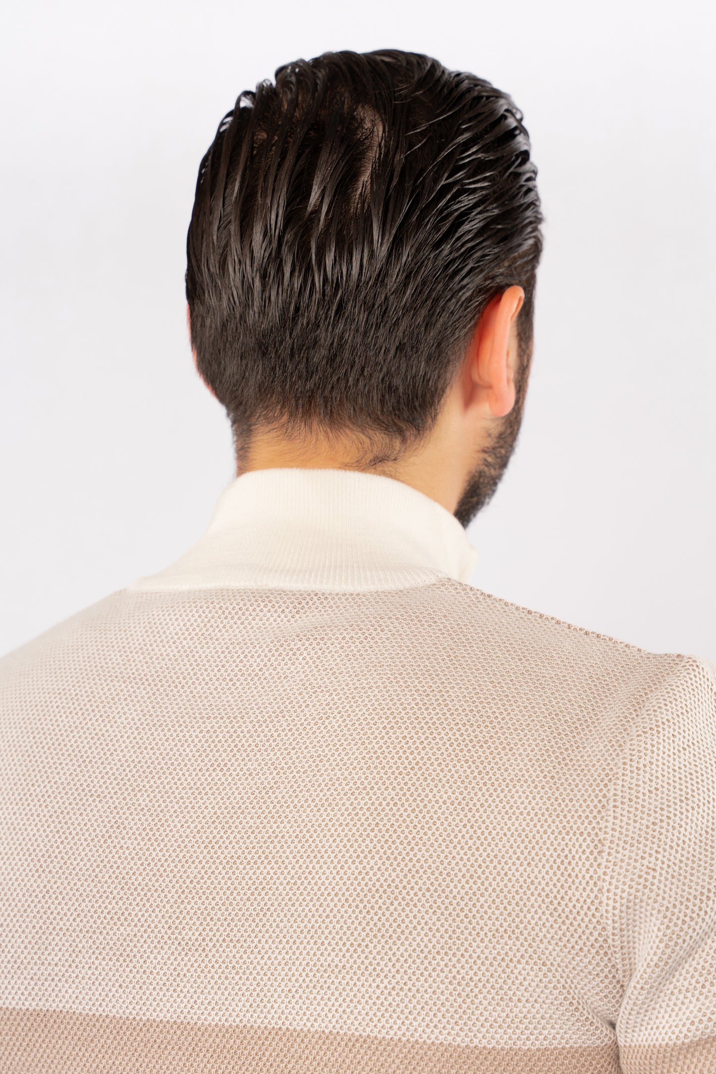 BEIGE CASUAL HIGHNECK ZIPPER