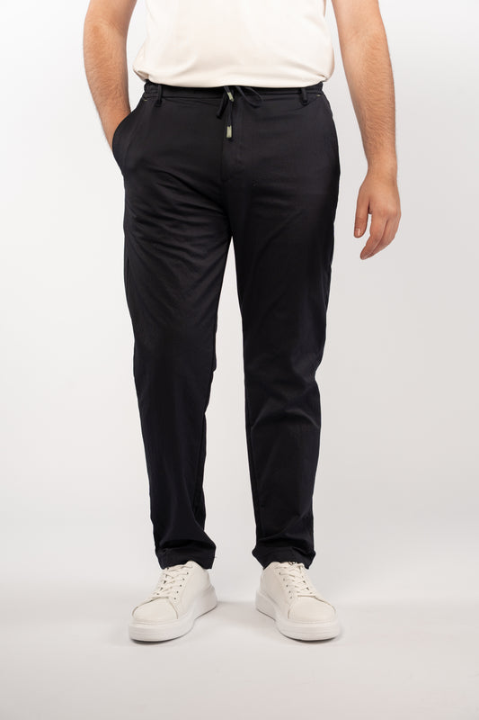 NAVY CASUAL TROUSERS