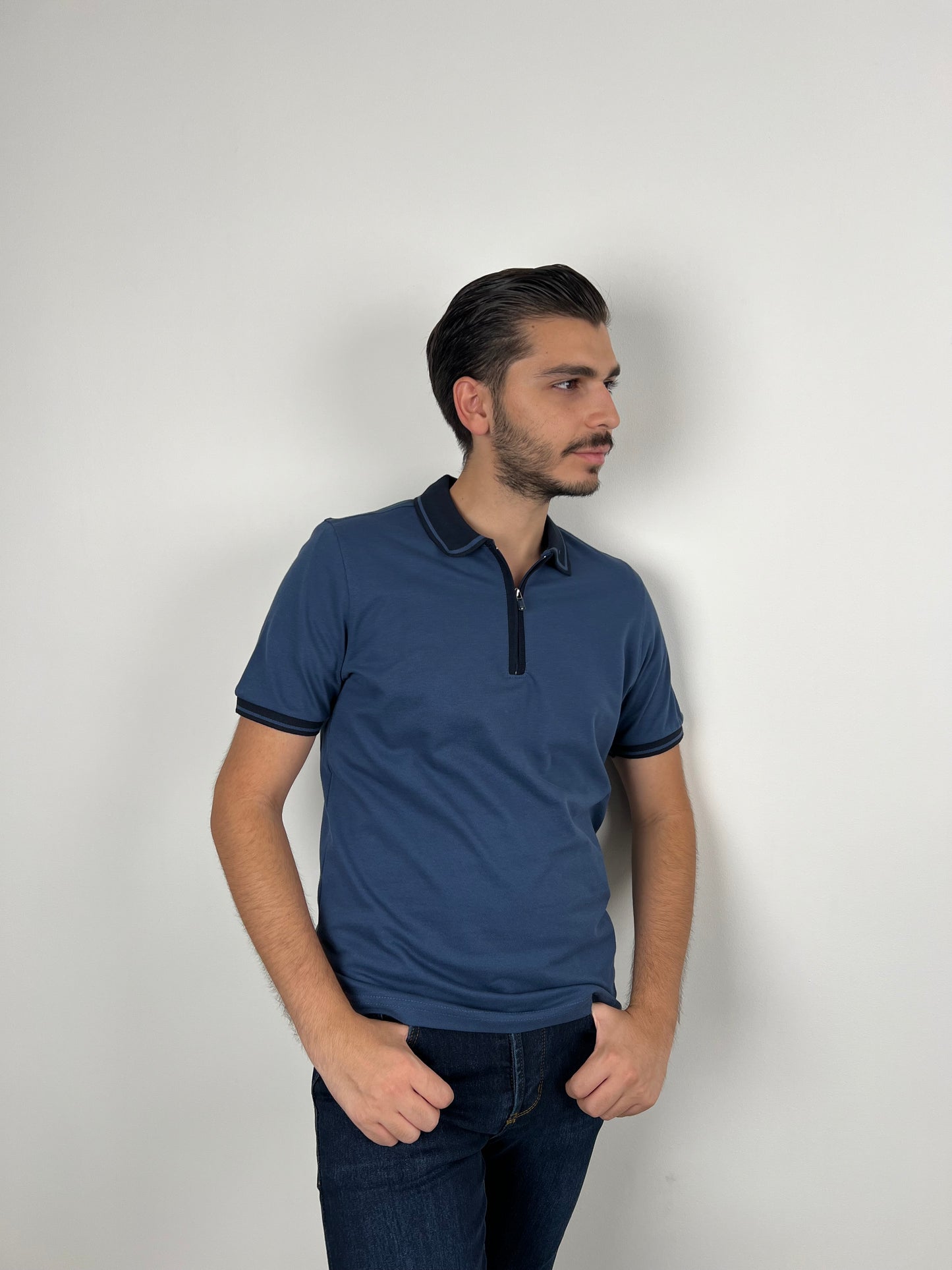 INDEGO ZIPPER POLO