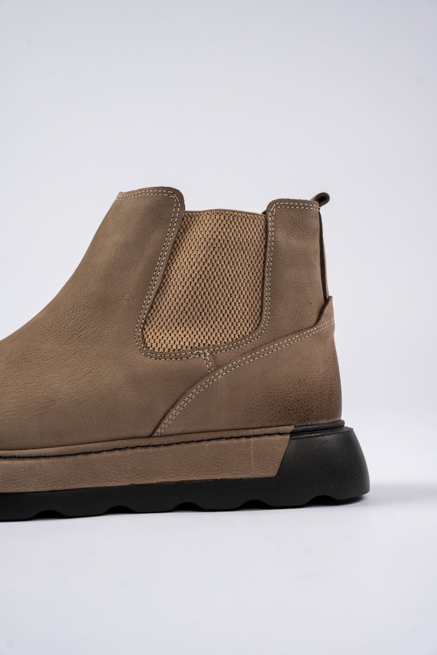 BEIGE CASUAL CHELSEA BOOTS
