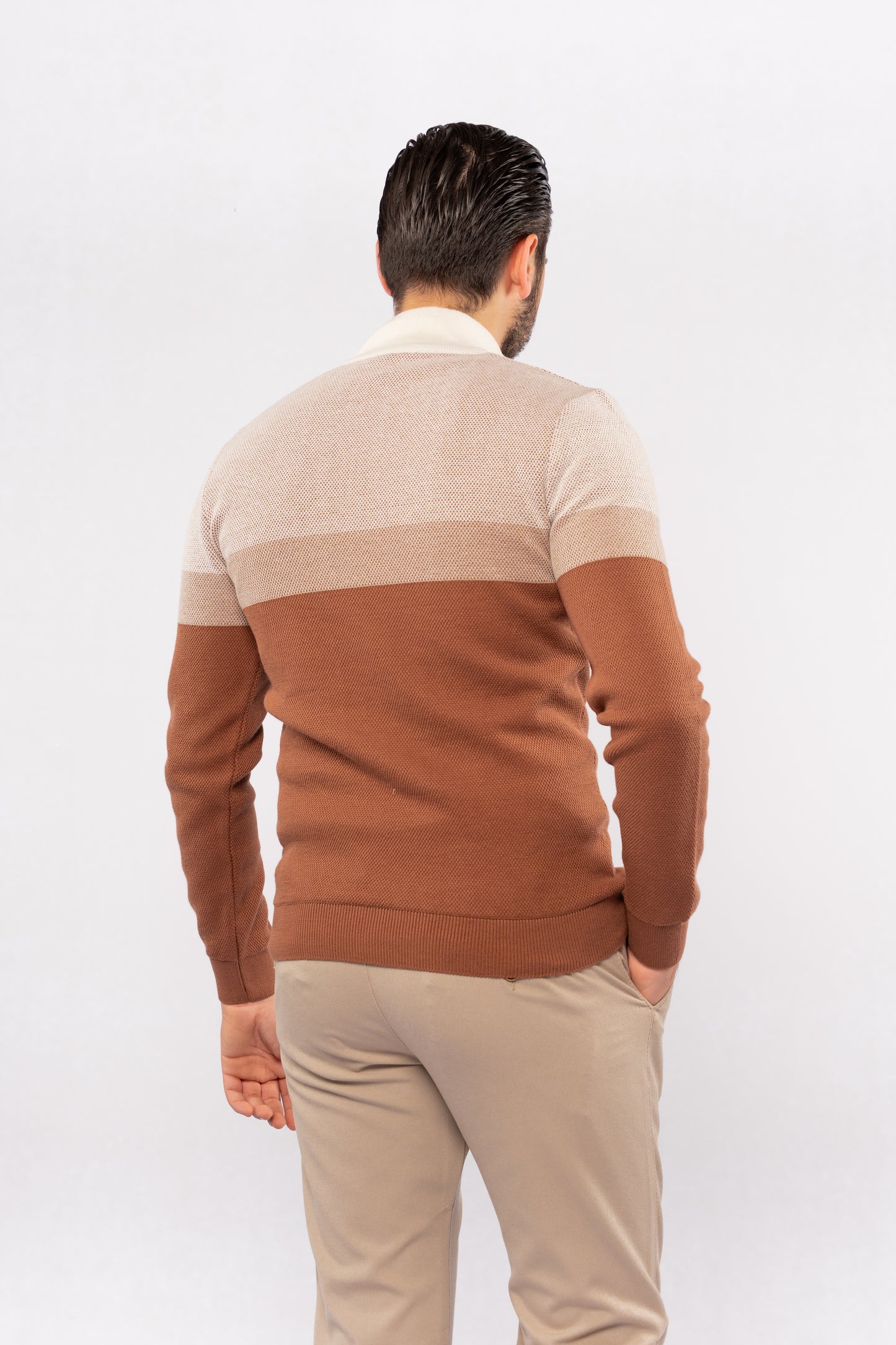 MOCHA CASUAL HIGHNECK ZIPPER