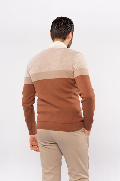 MOCHA CASUAL HIGHNECK ZIPPER