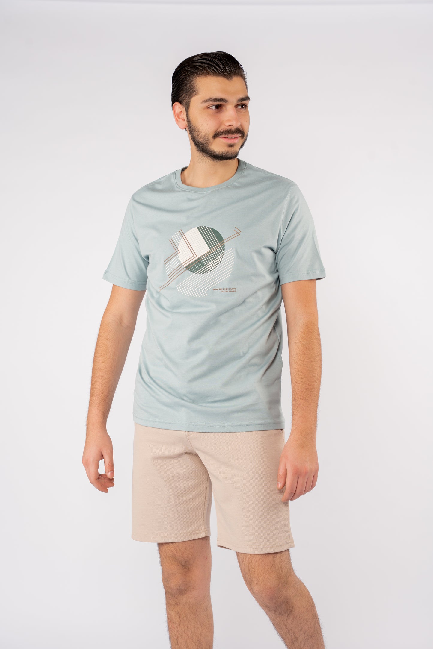 BLUE ABSTRACT PATTERN TSHIRT