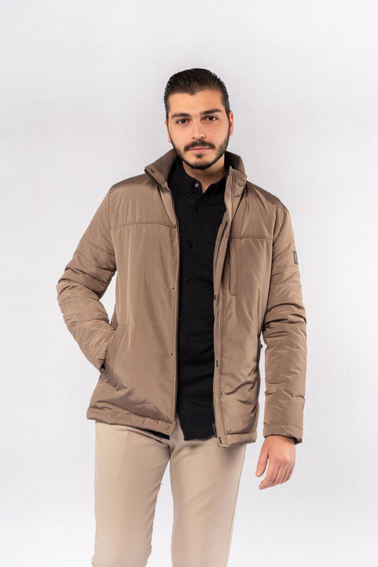 BEIGE QUILTED JACKET