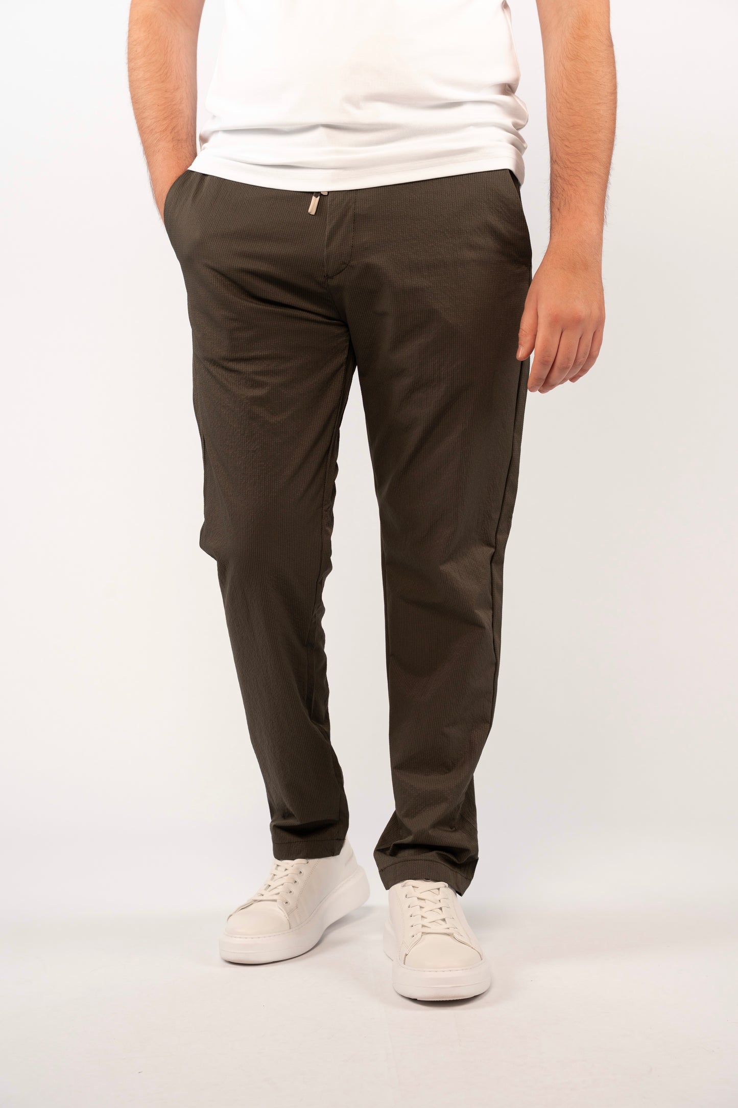OLIVE CASUAL TROUSERS