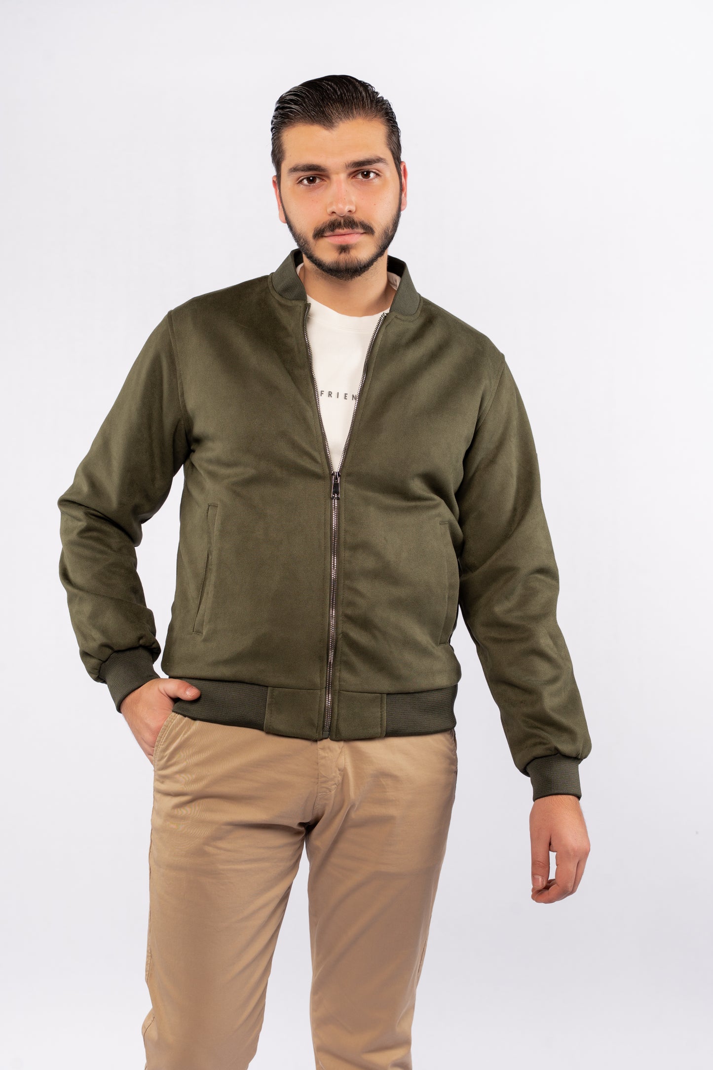 OLIVE SUEDE URBAN JACKET