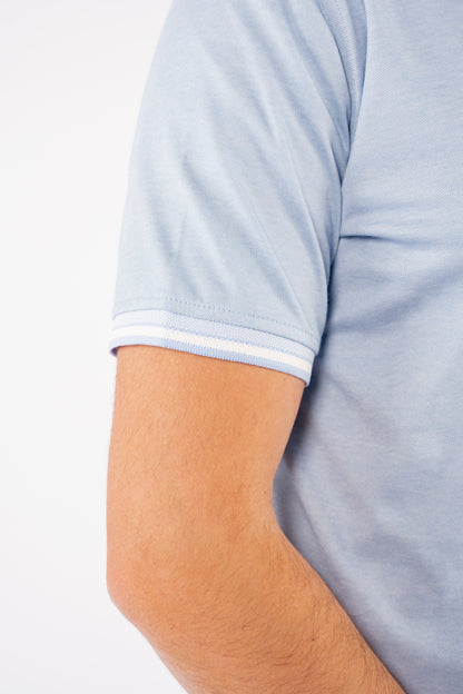 BLUE ZIPPER POLO