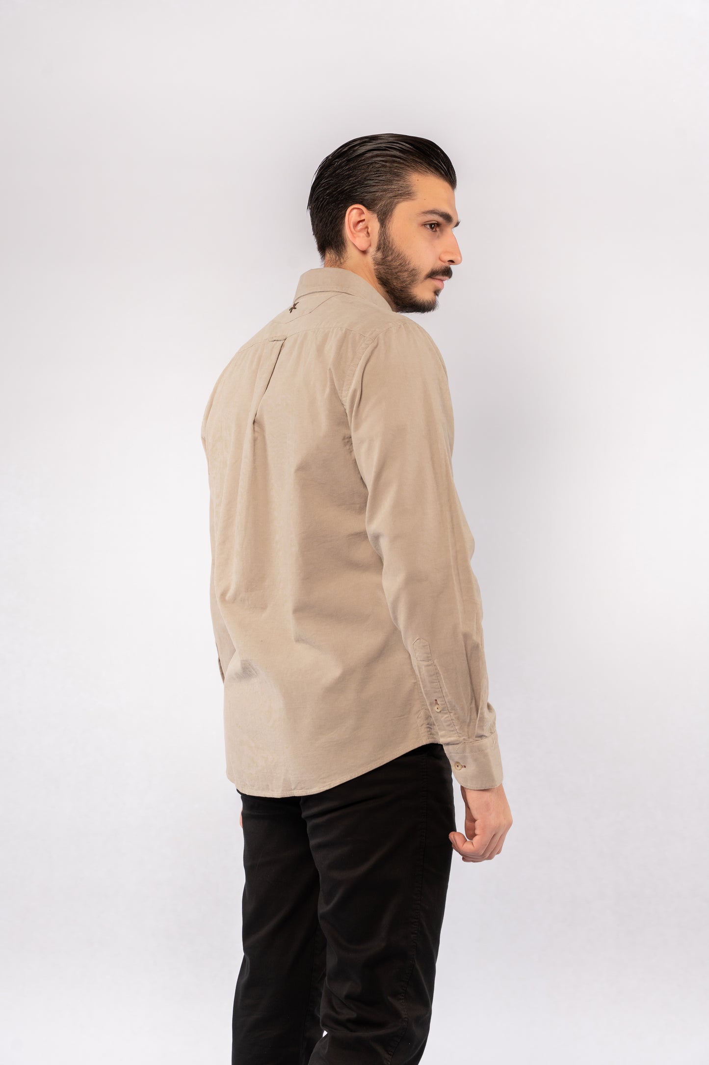 GREY ELEGANCE VELVET SHIRT