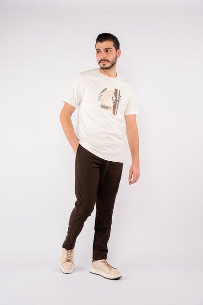 WHITE MOON ABSTRACT TSHIRT