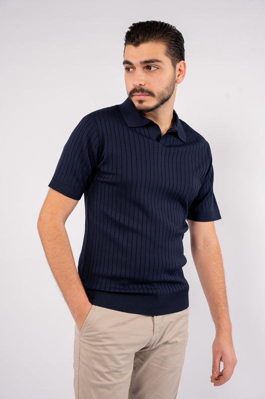 INDEGO VNECK LINED POLO