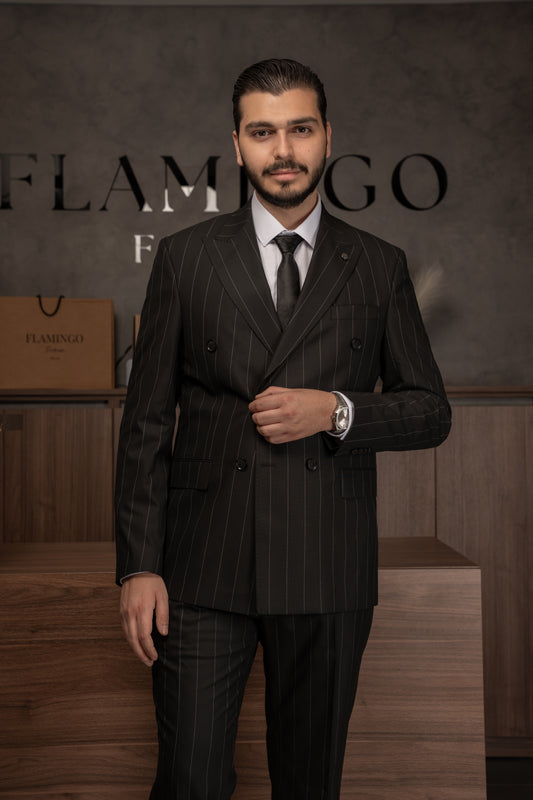 BLACK LINED DOBETTI SUIT
