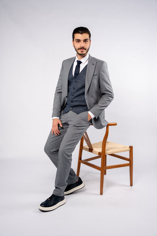 BLUE DENIM SINGLE BREASTED SUIT