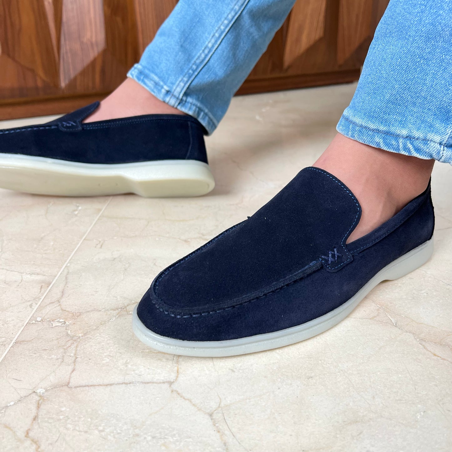 Navy Loafer