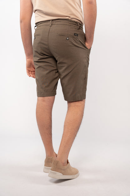 OLIVE LINEN SHORT