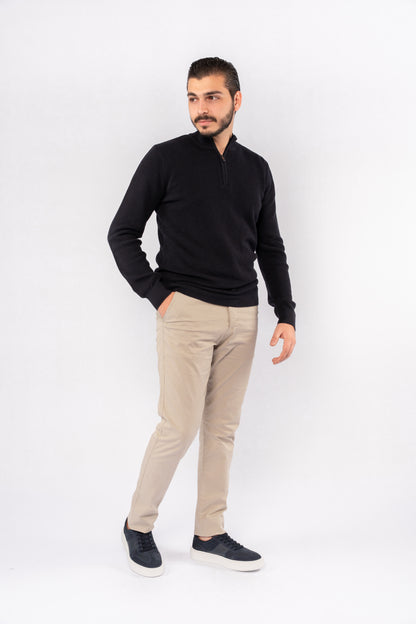 NAVY HIGHNECK ZIPPER