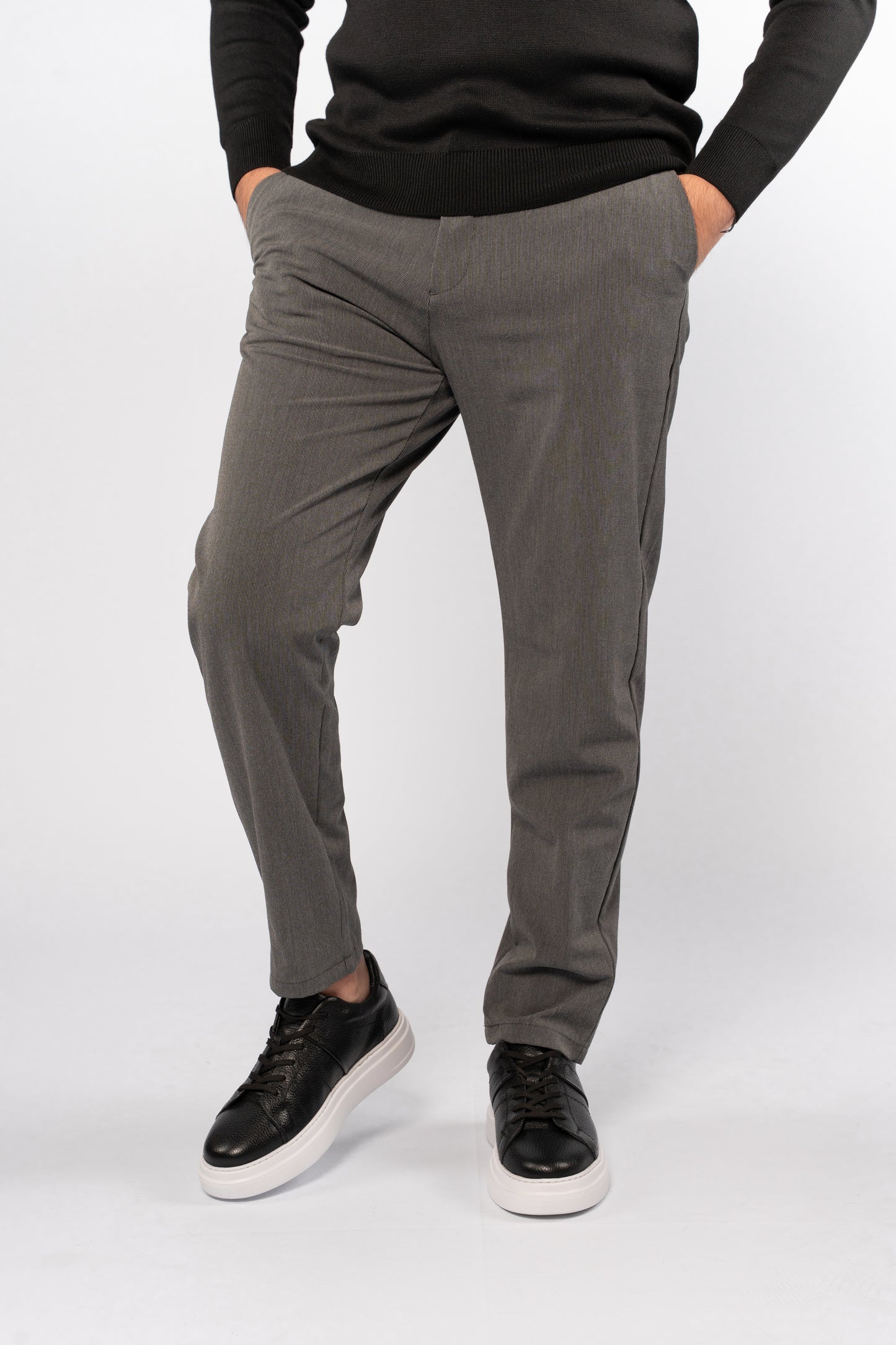 GREY CASUAL TAILORED PANT