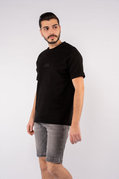 BLACK PIQUET TSHIRT