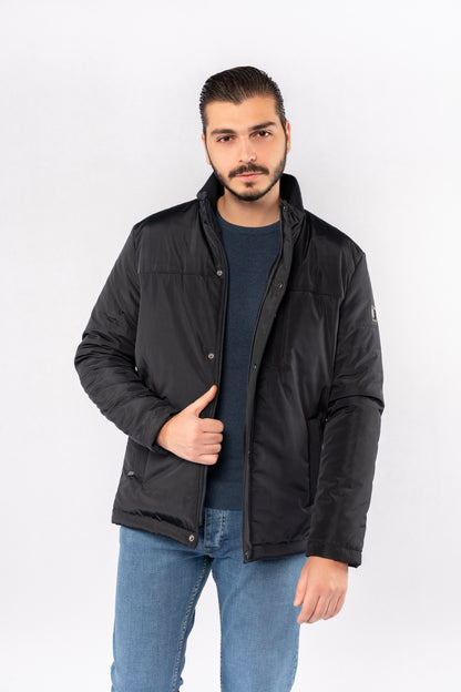 NAVY QUILTED JACKET