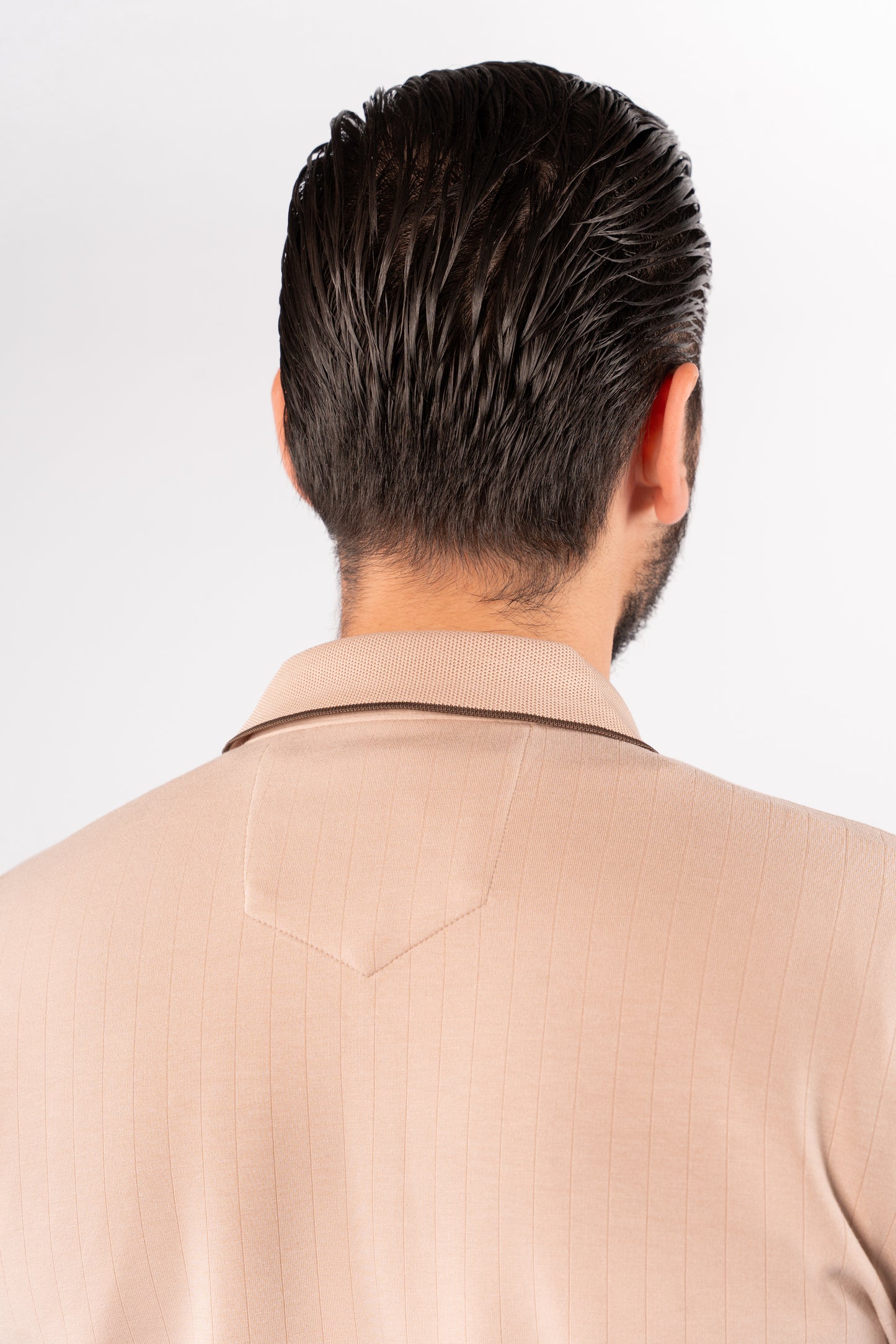 BEIGE POLO ZIPPER SWEATER